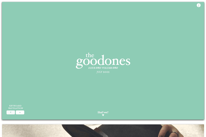 The Good Ones Mag website preview